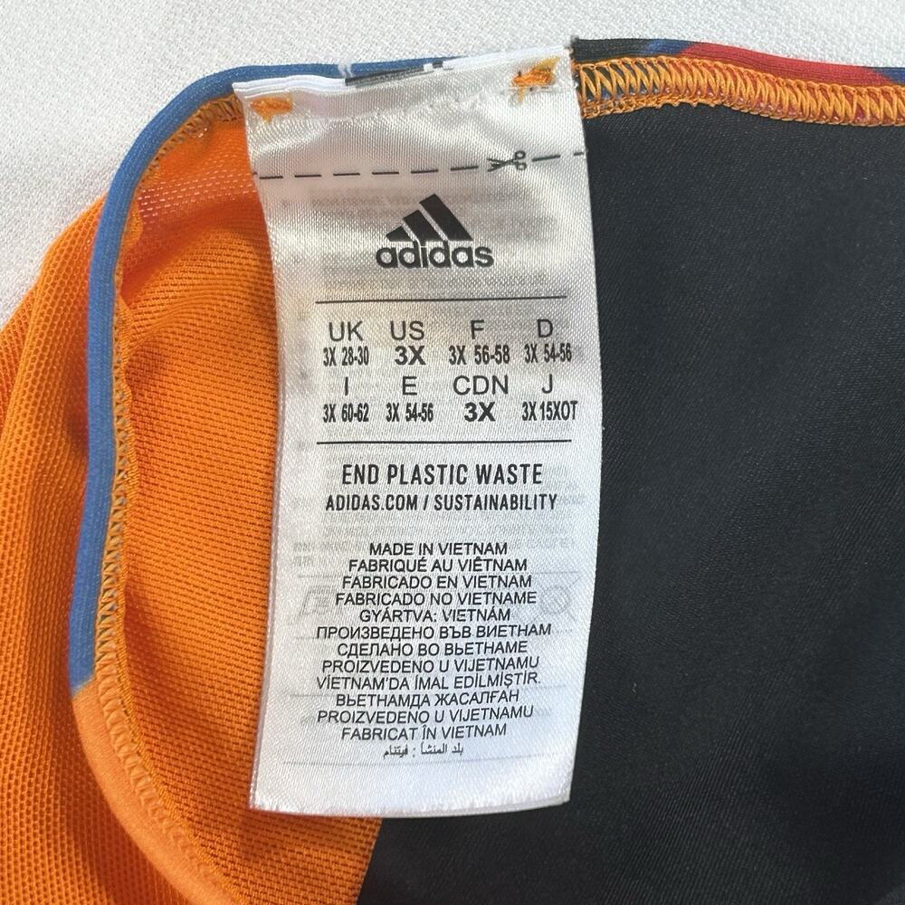 adidas x FARM Rio Medium Support Sport Bra Plus Size 3X Retro Colorful - Picture 4 of 7